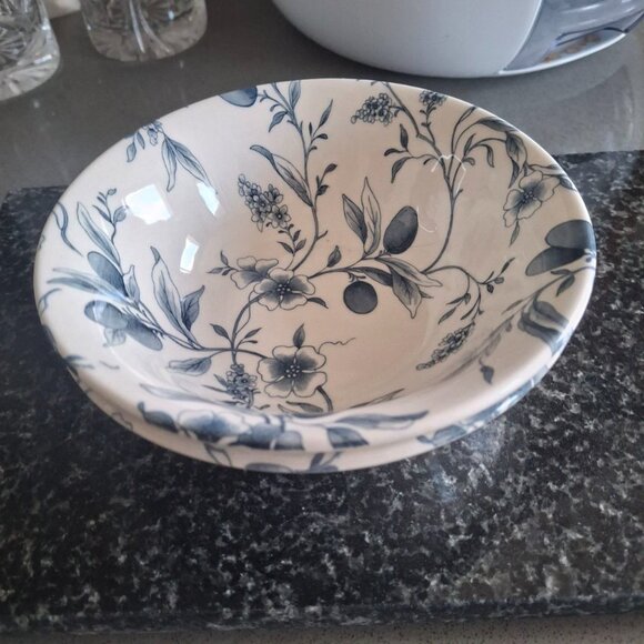 Vintage Claytan Blue Floral Ceramic Flatware Set of 7 pcs - Picture 9 of 13